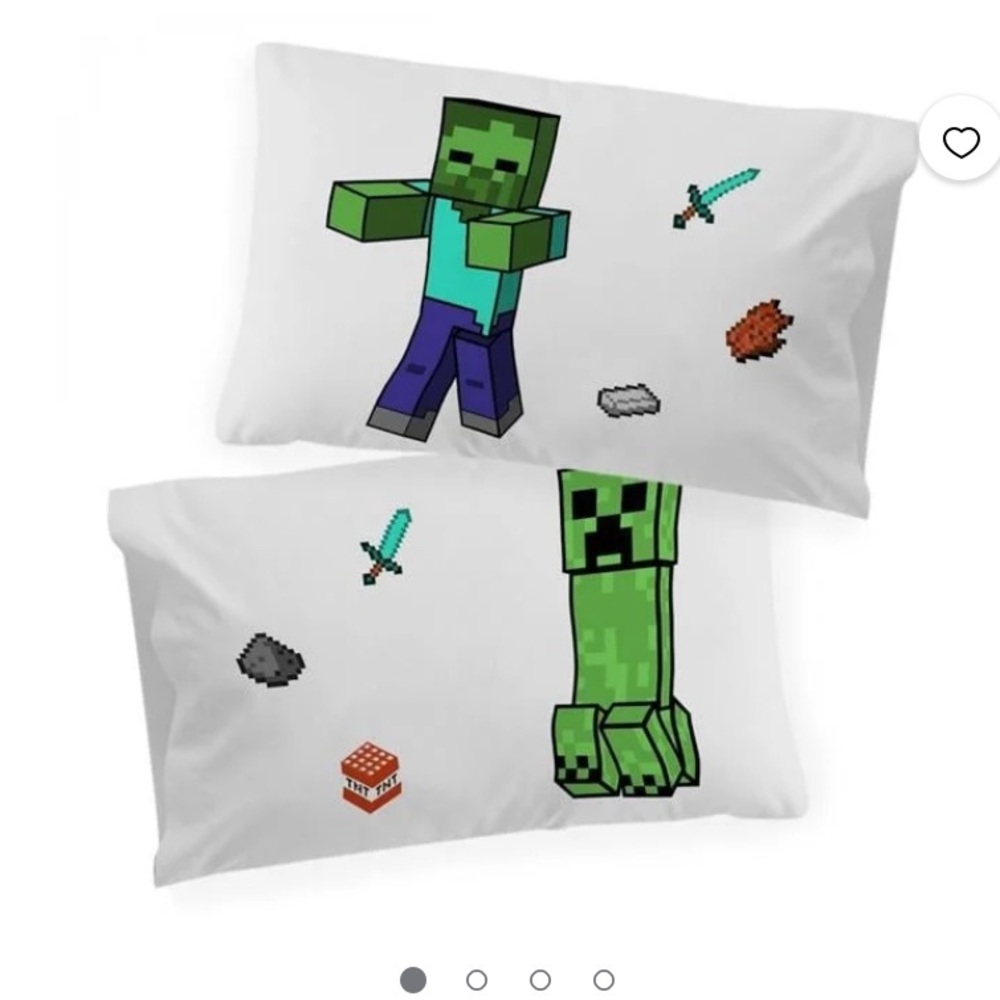 MineCraftft 2 glow in the dark he dark pillow cases